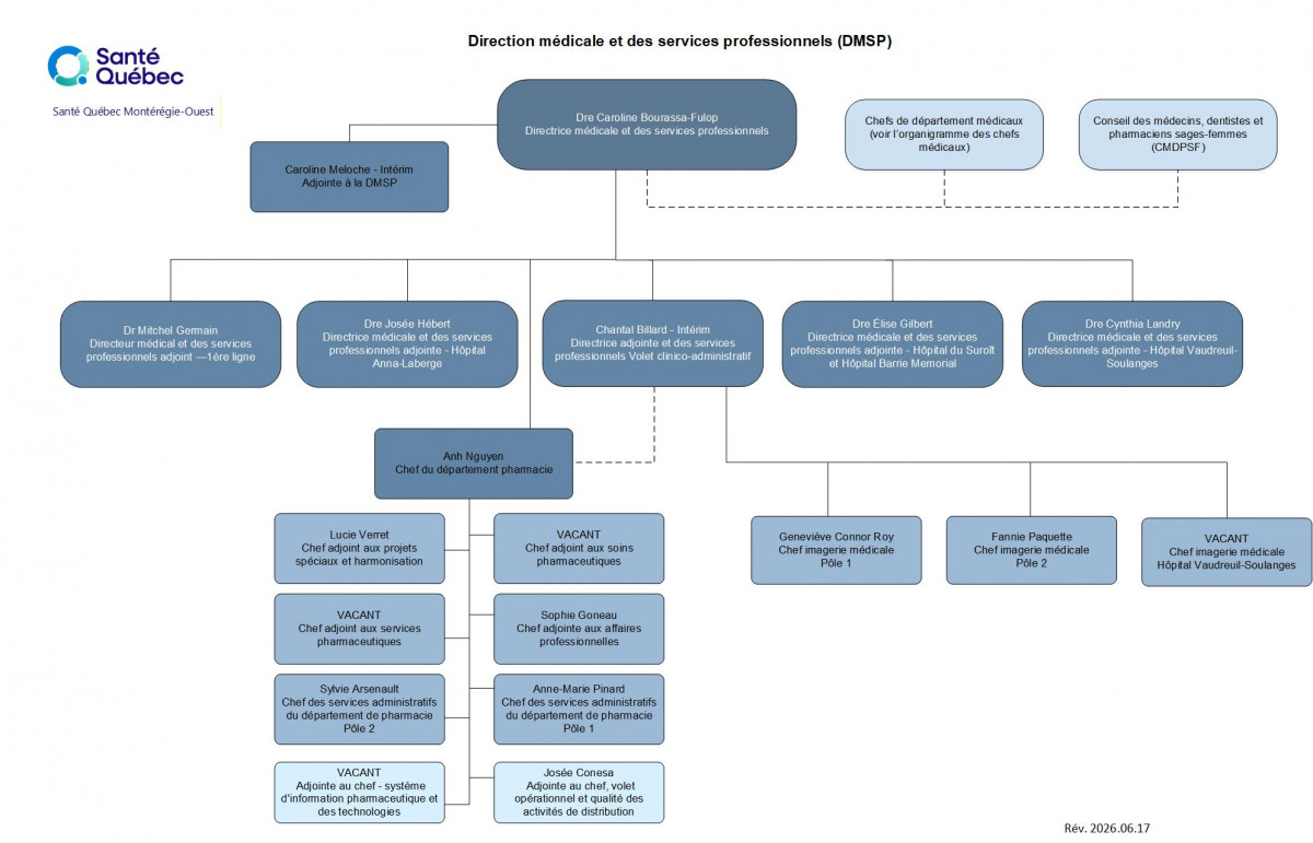 Organigramme DMSP