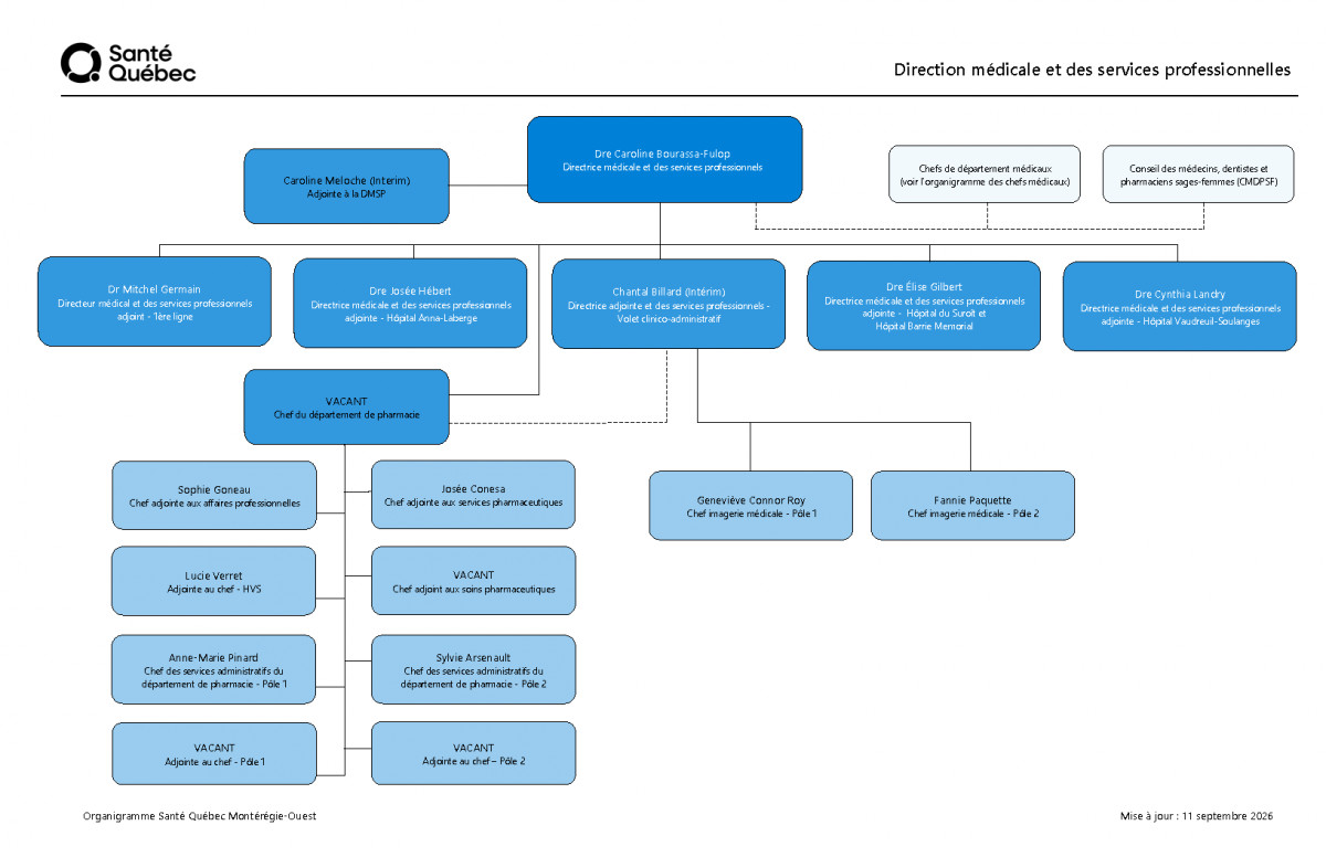 Organigramme DMSP